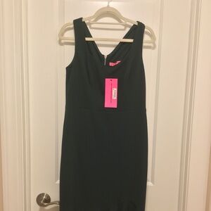 Betsey Johnson Hunter Green Sleeveless Dress - Size 10 - NWT